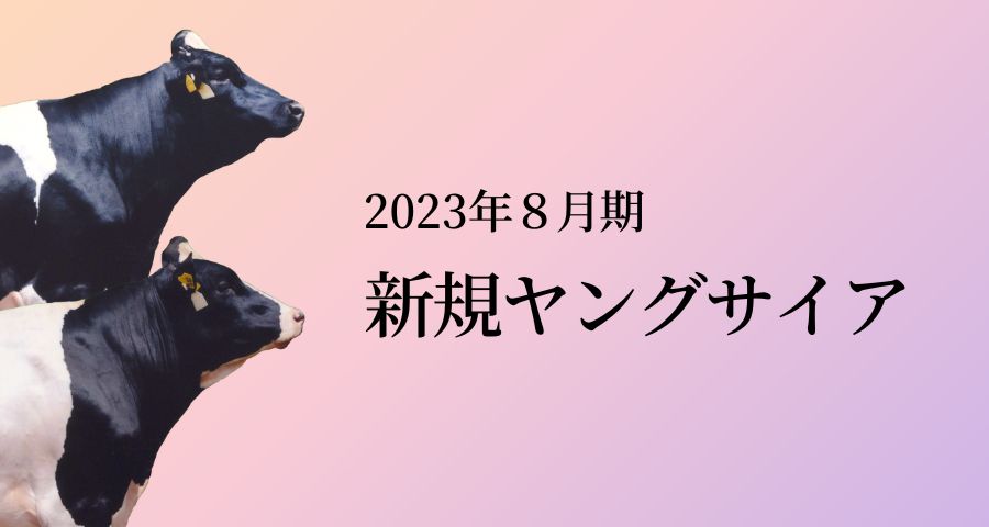 ジェネティクス北海道　2023年8月期　ホルスタイン新規ヤングサイア