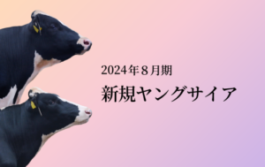 ジェネティクス北海道　2024年8月新規ヤングサイア