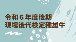 ジェネティクス北海道　令和6年後期現場後代検定種雄牛