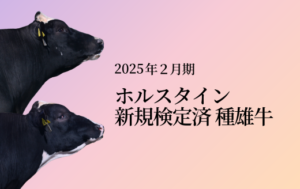 ジェネティクス北海道　2025年2月ホルスタイン新規検定済種雄牛